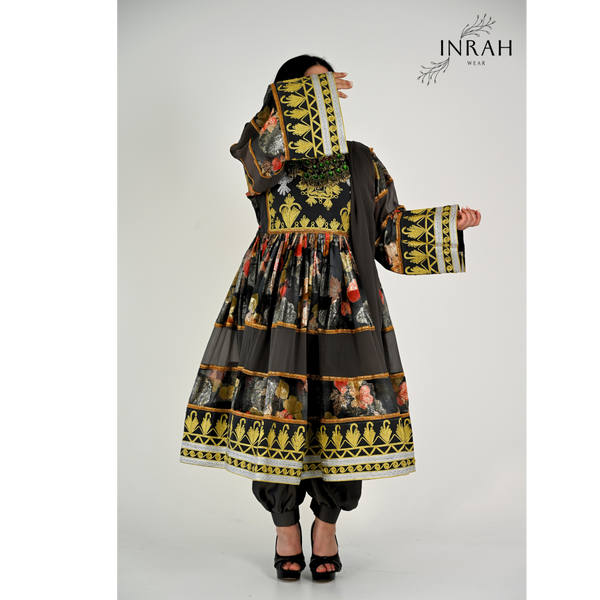 Inrah Kochani | Afghan Heritage Dress | Mirror Work & Embroidery