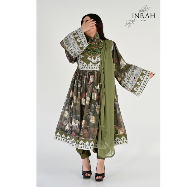 Inrah Kochani | Afghan Kochi Dress | Boho Ethnic Embroidered Maxi