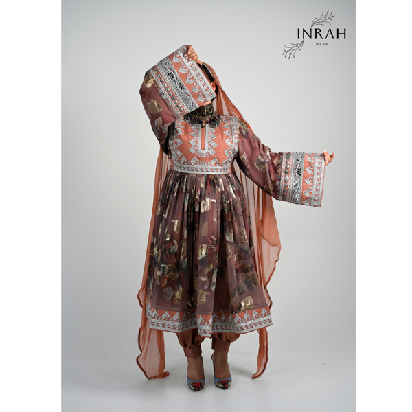 Inrahwear Afghan Heritage Dress – Handcrafted with Intricate Embroidery from the Inrah Kochani Collection