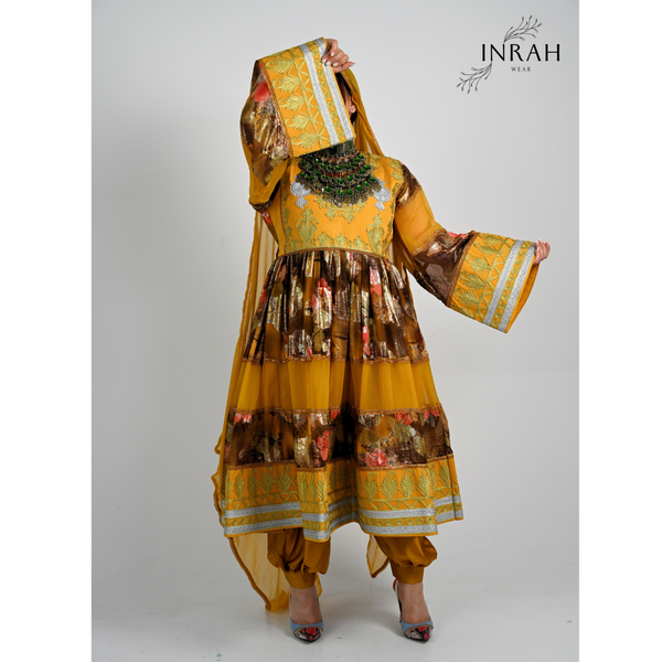 Inrahwear Afghan Heritage Dress – Handcrafted with Intricate Embroidery from the Inrah Kochani Collection